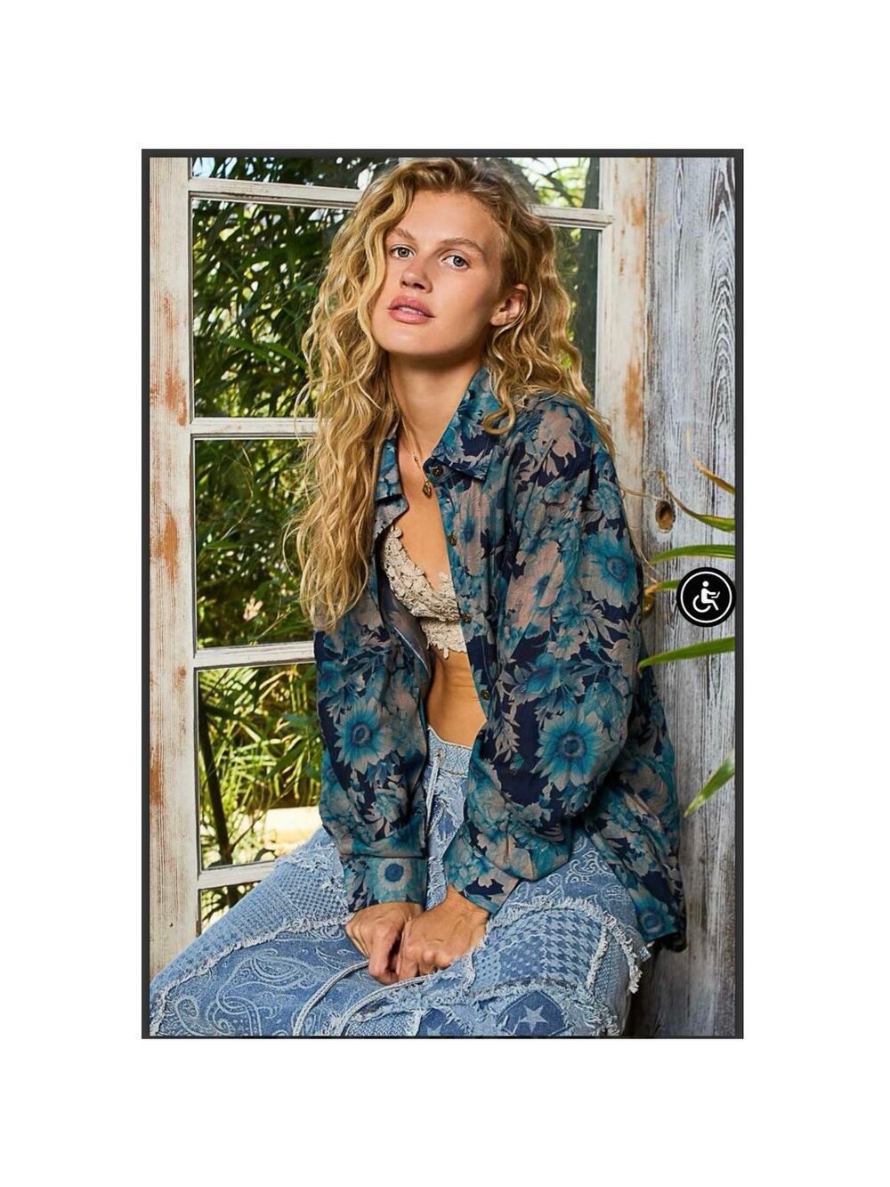 NEW!!! PRINTED WOVEN BUTTON DOWN Shirt